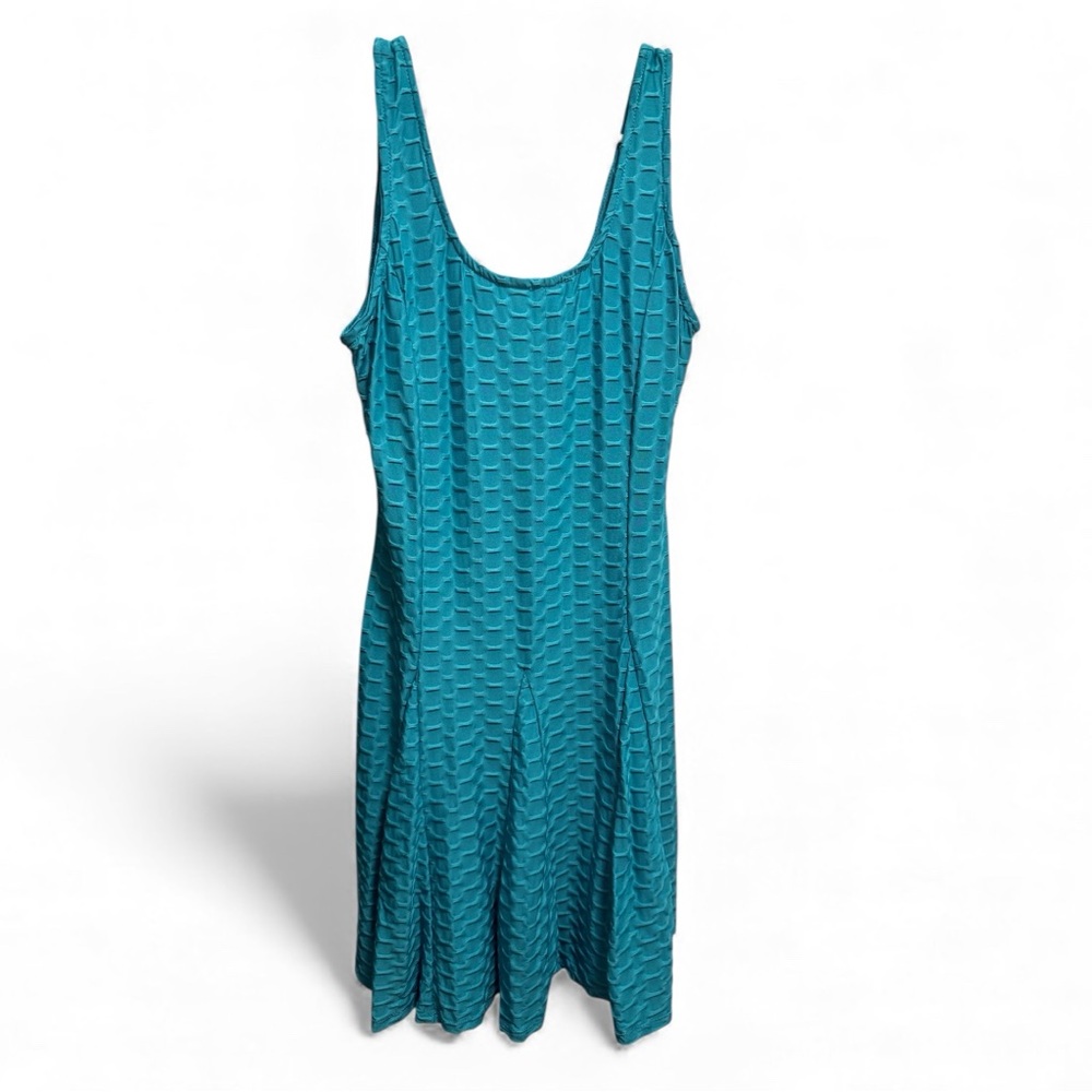 Kandy Kiss Teal Textured Sleeveless Stretch Dress Size Medium